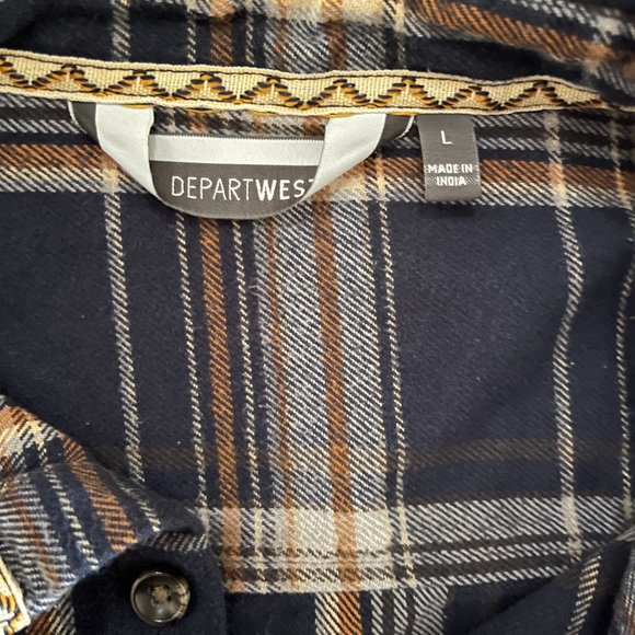 Depart West by Buckle Blue & Orange Flannel - Picture 4 of 5